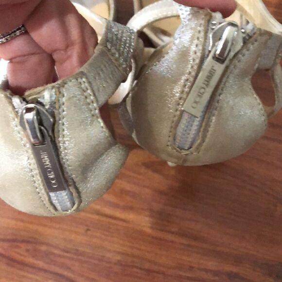 Jimmy Choo platform high heel champagne rhinestone. Size 39 - Picture 5 of 14